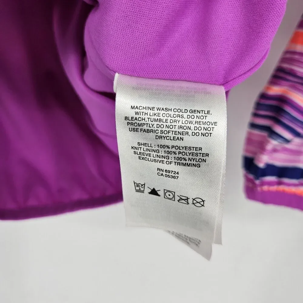 Columbia Jacket Girls XL 18 20 Pixel Grabber Lightweight Pink Striped‎ Outdoors